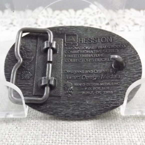 1995 National Finals Rodeo Miniature Belt Buckle - Picture 2 of 7